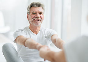 Active senior patient after successful treatment